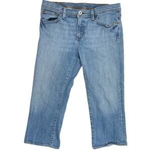 RL Polo Jeans Womens Size 8 Blue Denim Mid Rise Stretch Cotton Blend Cropped